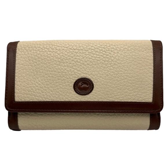 Dooney & Bourke Handbags - Vintage DOONEY & BOURKE Brown and Cream Wallet